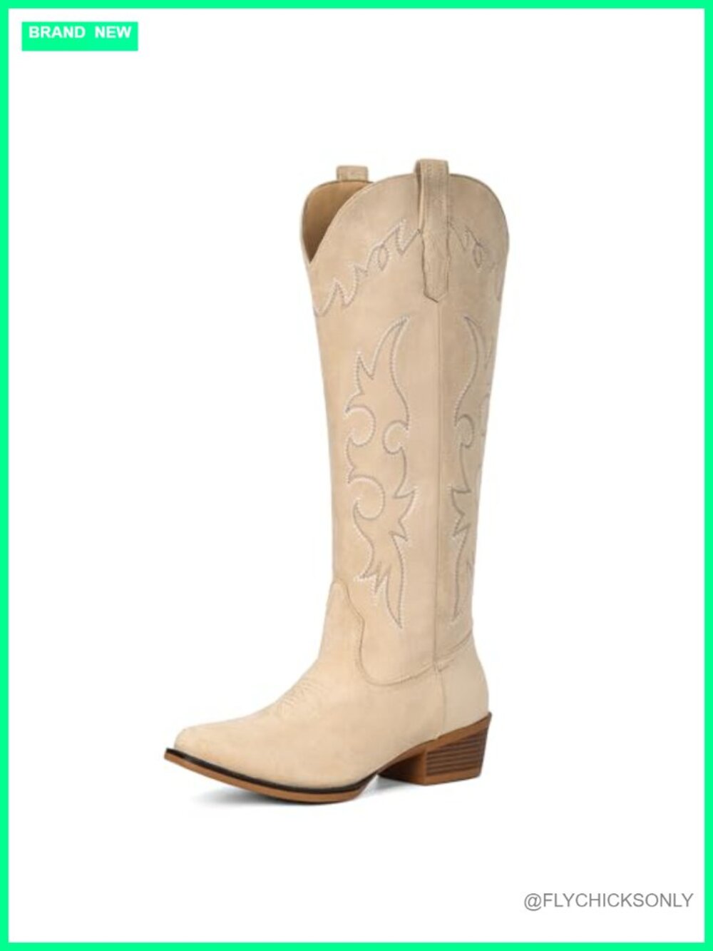 Suede Cowboy Boots Women Knee High Western Cowgirl Boots
